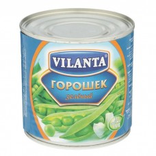 Горошек зелёный консервы VILANTA 400 гр (240 гр сухой вес) - Адмиралъ