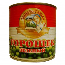 Горошек зеленый салатный консервы Продукты с фермы 425 гр (212 гр сухой вес) - Магнит