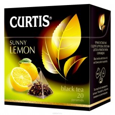 Чай черный листовой ароматизированный Curtis Sunny Lemon 20 пакетиков 34 гр - Магнит ГМ