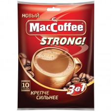 Напиток кофейный растворимый 3 в 1 MacCoffee Strong 10 пакетиков 160 гр - Ашан