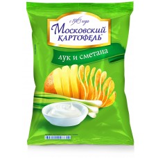 Чипсы со вкусом лука и сметаны Московский картофель 70 гр - ОКЕЙ