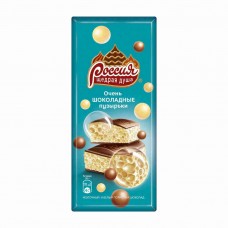 Шоколад молочный и белый Очень шоколадные пузырьки Россия щедрая душа 82 гр - Лента