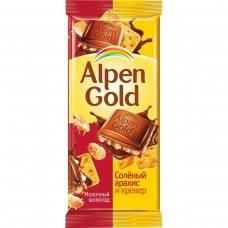 Шоколад молочный Солёный арахис и крекер Alpen Gold 90 гр - Магнит