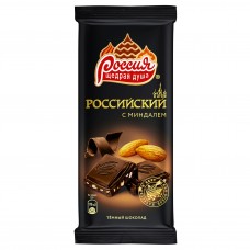 Шоколад темный Российский с миндалем Россия щедрая душа 90 гр - Лента