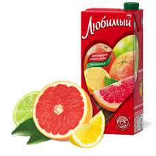 Сок Напиток сокосодержащий Грейпфрут лимон и лайм Любимый 1,93 л - Магнит ГМ