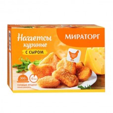 Наггетсы куриные с сыром Мираторг 300 гр - ОКЕЙ