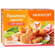 Наггетсы куриные с ветчиной Мираторг 300 гр - ОКЕЙ