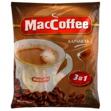 Напиток кофейный растворимый 3 в 1 со вкусом карамели MacCoffee 25 пакетиков 450 гр - Магнит ГМ